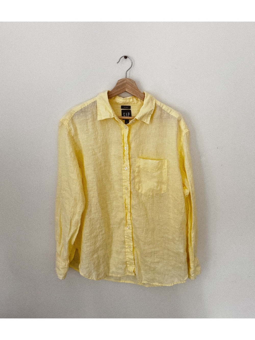 gap 100% linen oversized shirt